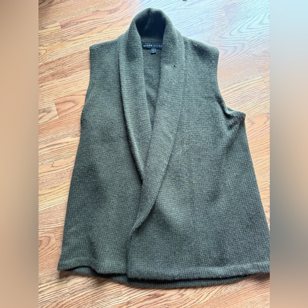 Ralph Lauren Women’s Shawl Collar Cashmere Sweater Vest